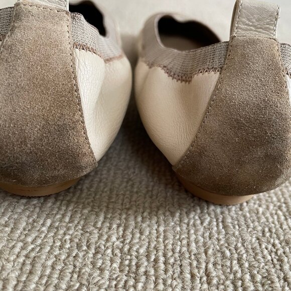 Chanel Beige Leather & Suede Flat Ballet Slippers, Size 40 EU - Picture 13 of 14